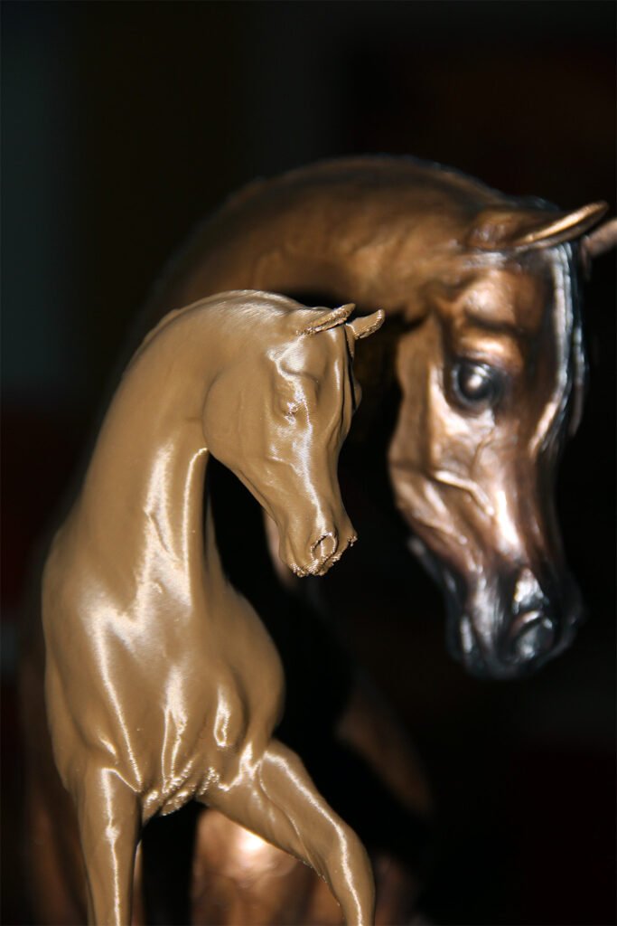 Porovnání vytištěného koně z 3D skenování